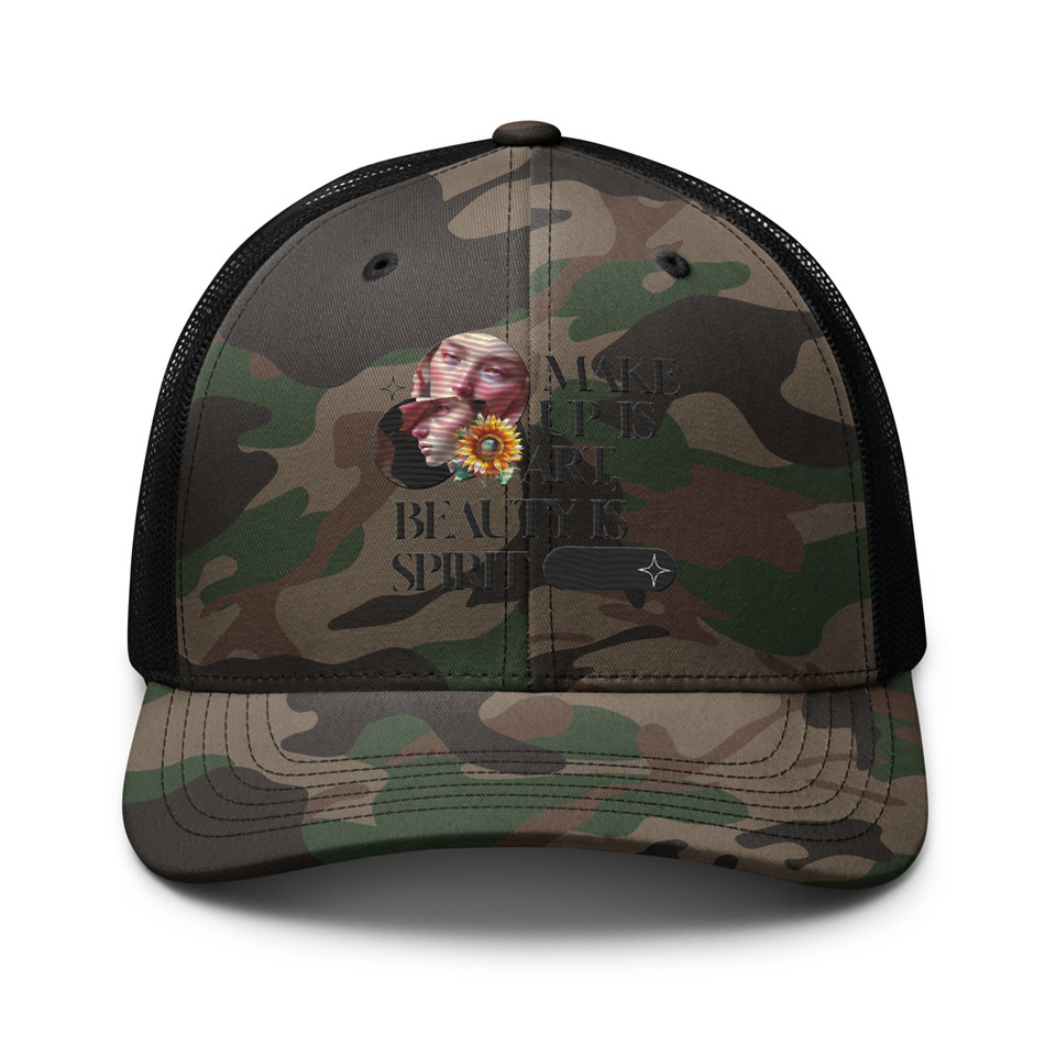 Beauty is Spirit Camouflage Trucker Hat