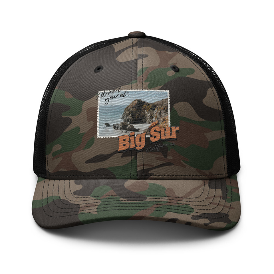 Big Sur, Cali Camouflage Trucker Hat