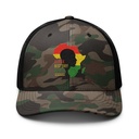 Black History Month - African Continent Camouflage Trucker Hat
