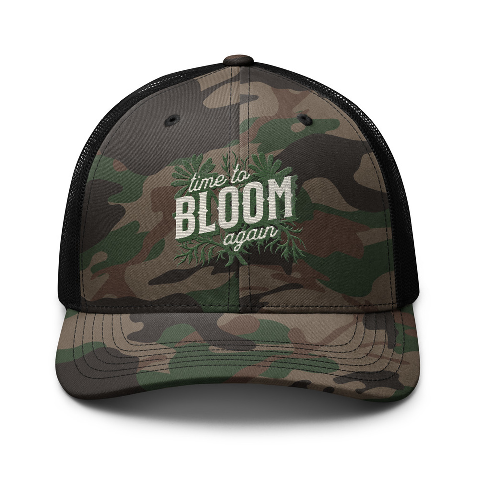 Bloom Again Camouflage Trucker Hat