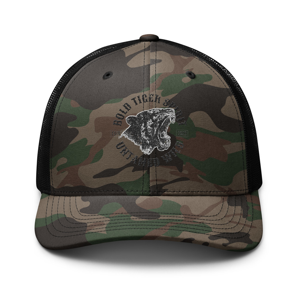 Bold Tiger Spirit Camouflage Trucker Hat
