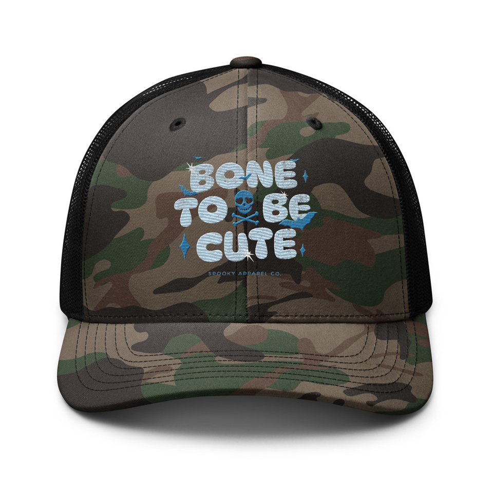 Bone To Be Cute - Halloween Camouflage Trucker Hat
