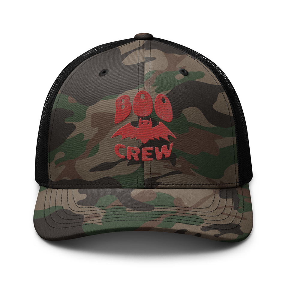 Boo Crew Camouflage Trucker Hat