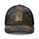 Born 2 Skate - Retro Skeleton Camouflage Trucker Hat