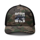 BORN TO BE WILD Camouflage Trucker Hat