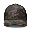 Bowling Derby Champs - Grunge Skull Camouflage Trucker Hat