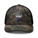 California Beach Vibes - Retro Camper Van Camouflage Trucker Hat