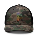 Colorful Retro Keyboard Camouflage Trucker Hat