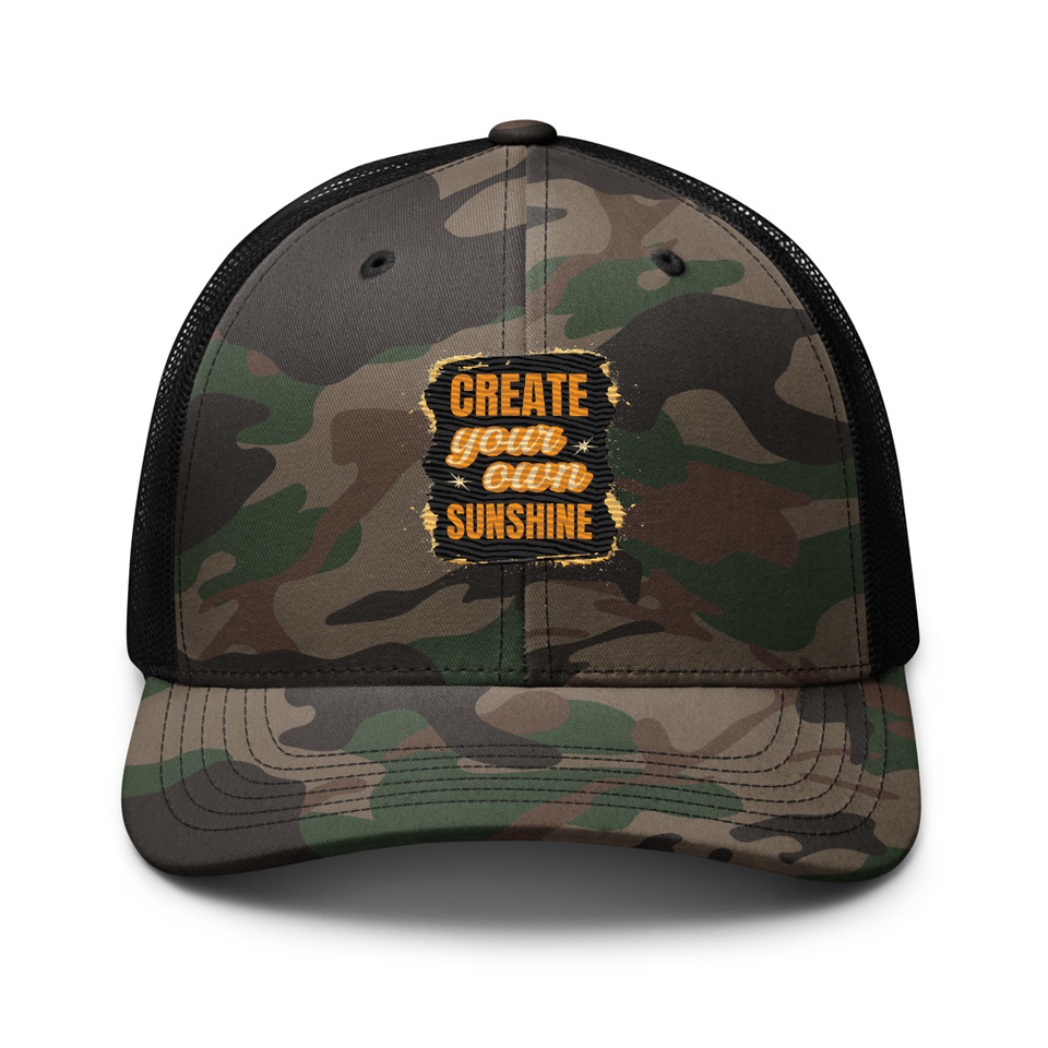 Create your own Sunshine Camouflage Trucker Hat