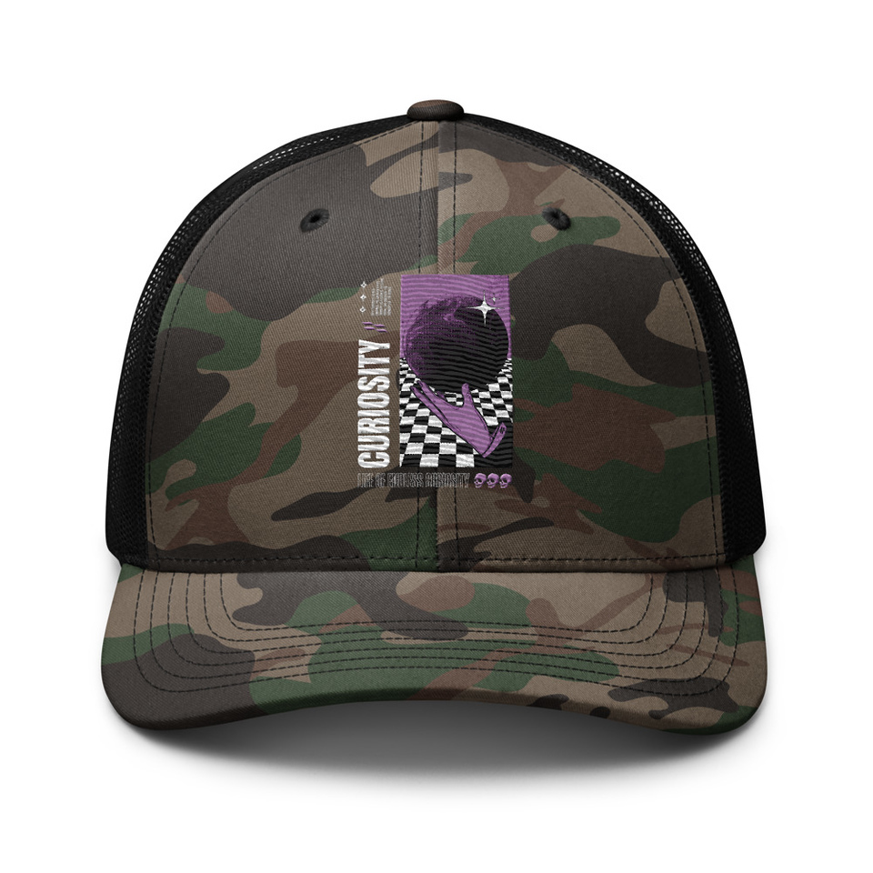 Curiosity Streetwear Camouflage Trucker Hat