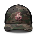 Customs Garage - Flaming Skull Camouflage Trucker Hat