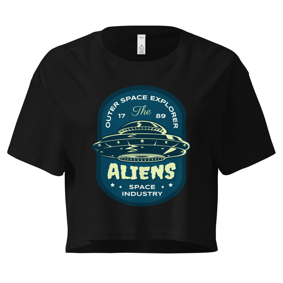 Aliens Outer Space Explorer - UFO Women's Crop Top