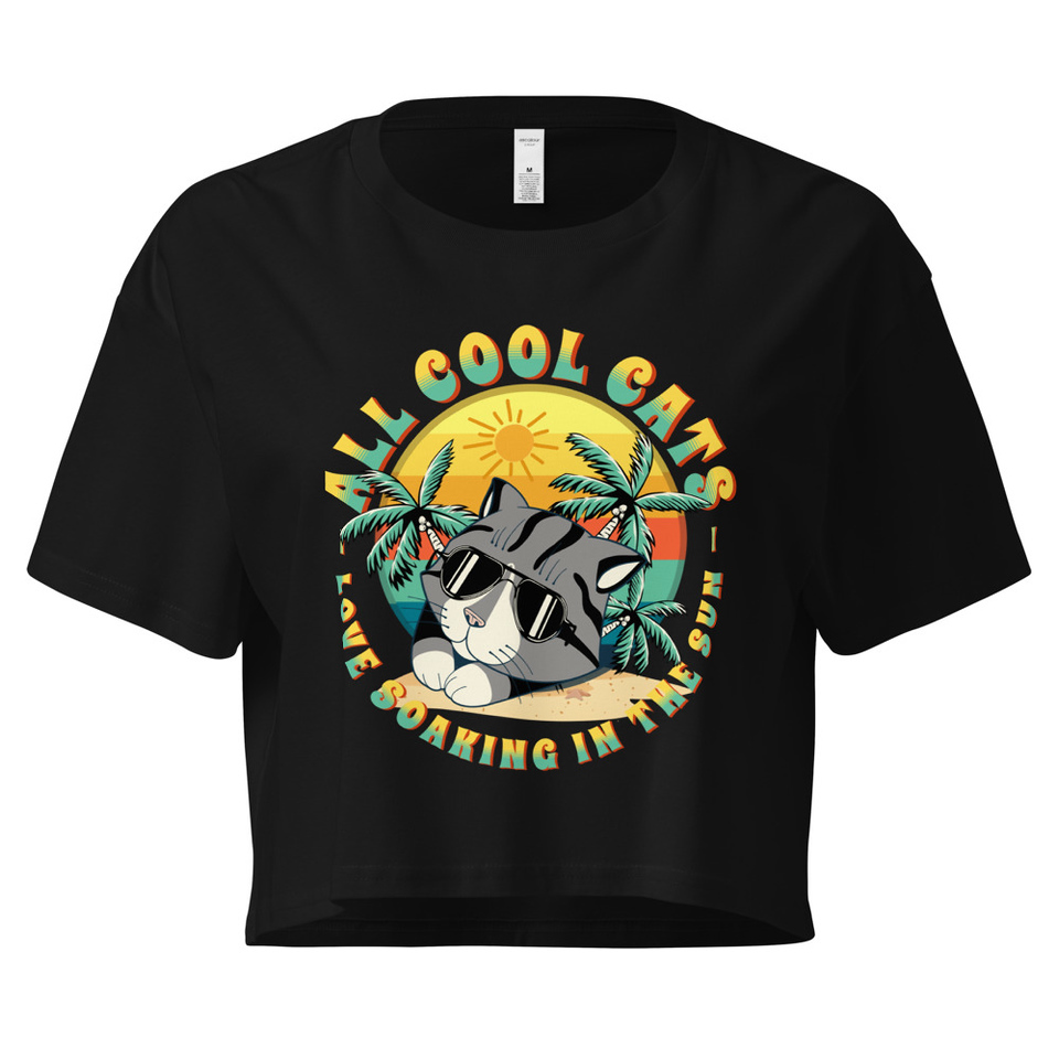 All Cool Cats - Sunset Beach Women's Crop Top