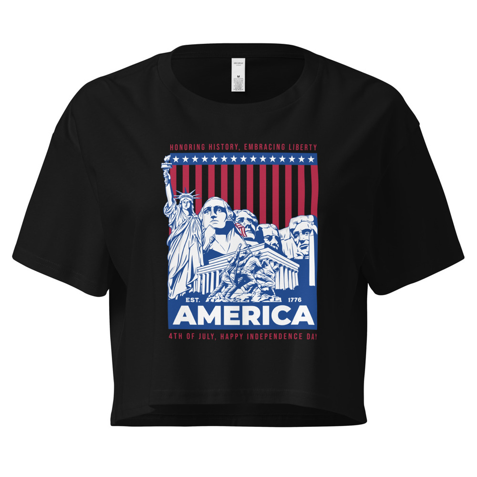 AMERICA (2) Women's Crop Top