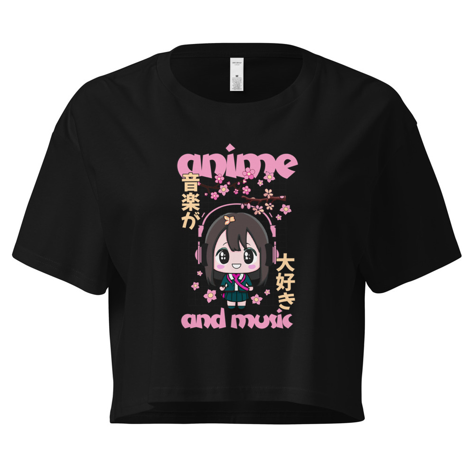 Anime and Music Women's Crop Top