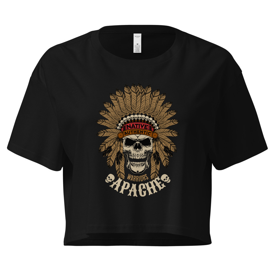 Apache Warriors - Indian Skull Women's Crop Top