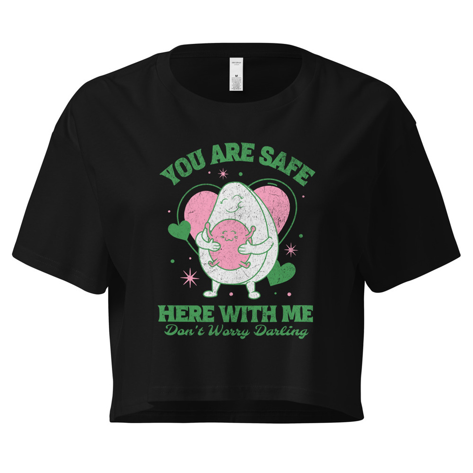 Avo Love - Typographic Cartoon Streetwear Women's Crop Top