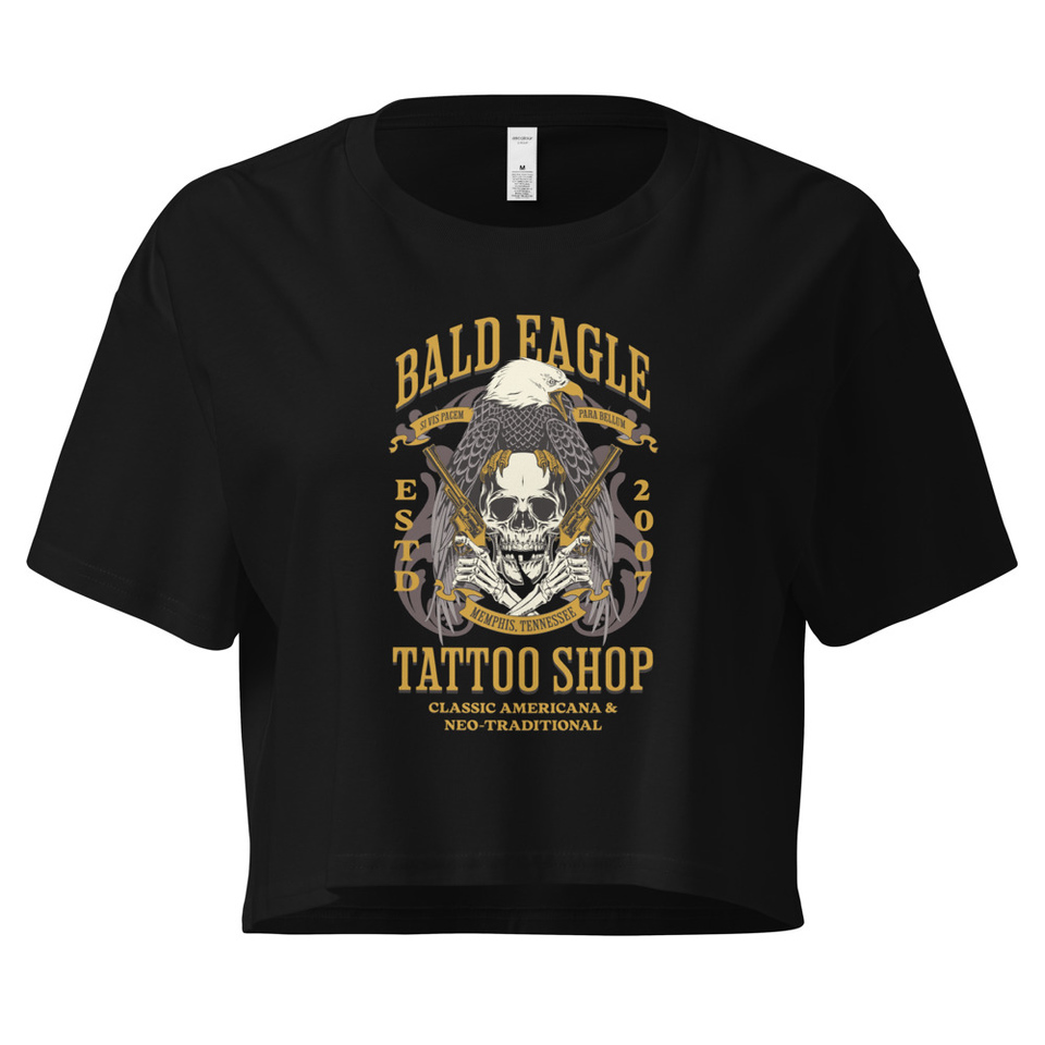 Bald Eagle Tattoo Shop - Skeleton Women's Crop Top