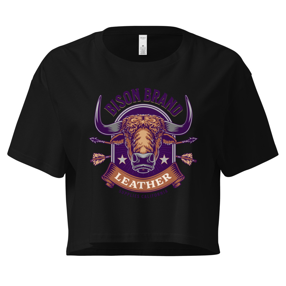 Bison Brand Leather - Animal Women's Crop Top