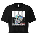 Black 3D Skull Women's Crop Top