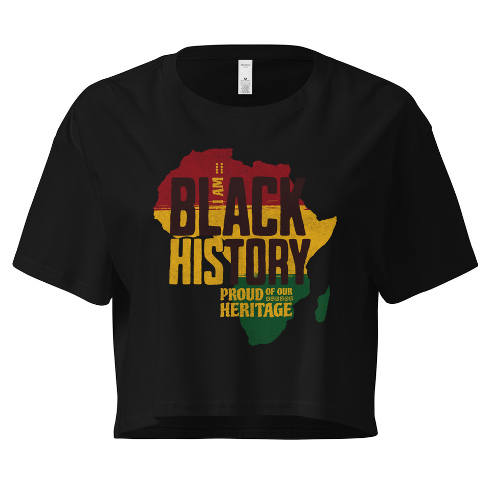 Black History - Heritage Map Women's Crop Top