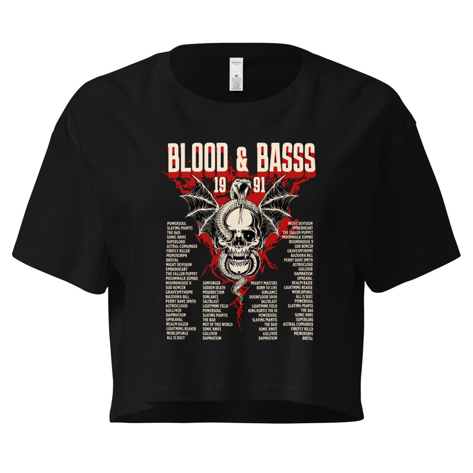 Blood & Basss - Snake and Skull Women's Crop Top