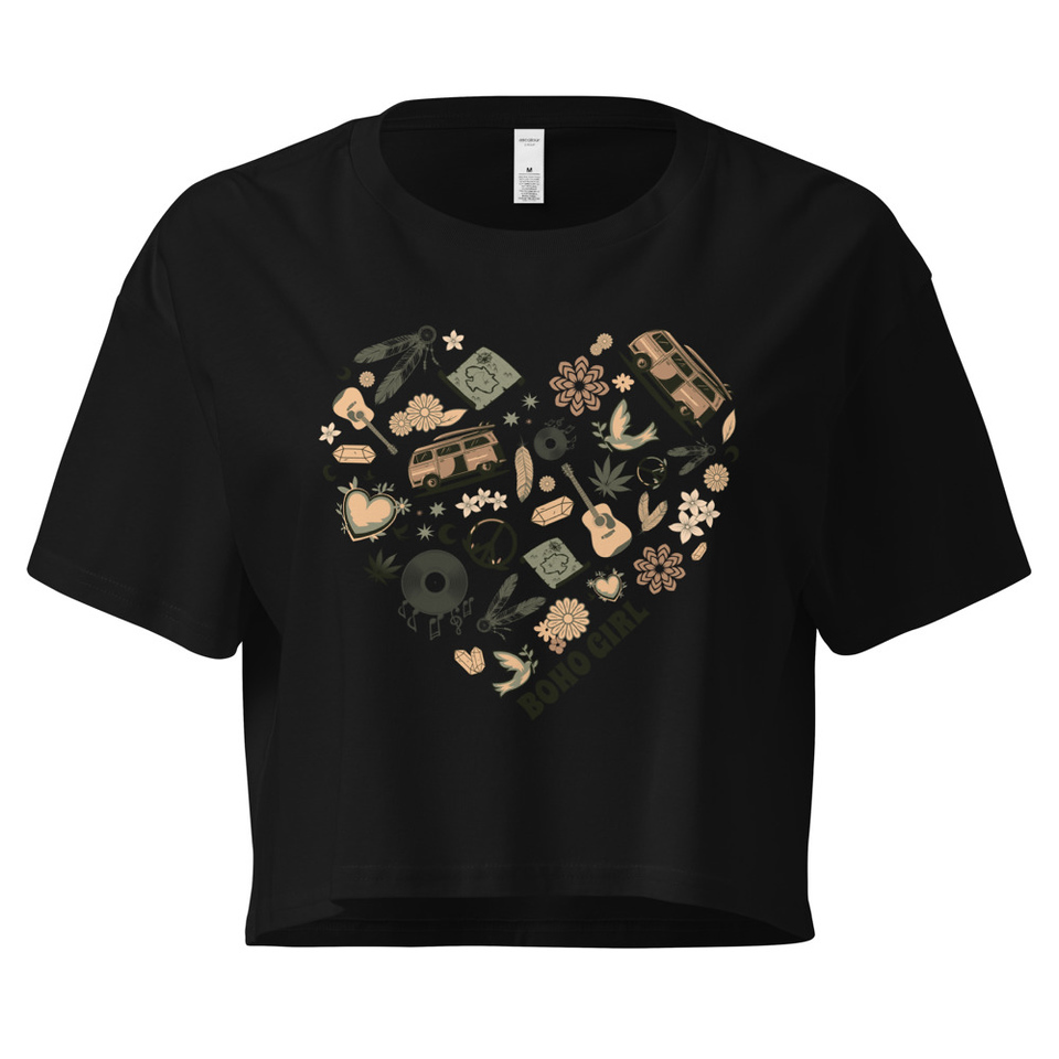 Boho Girl Poster Women's Crop Top