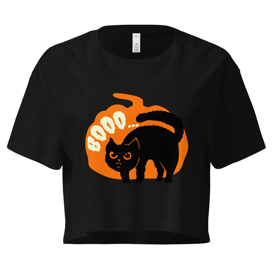 Boo - Scay Cute Cat Women's Crop Top
