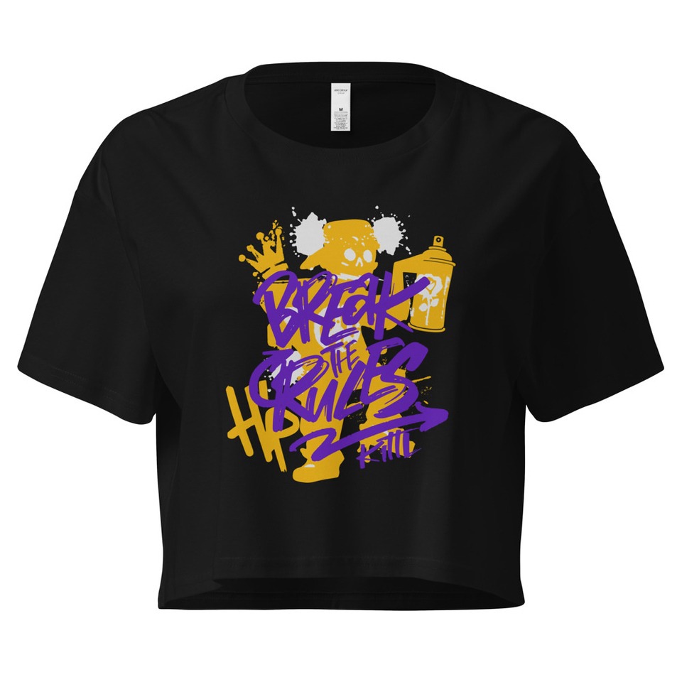 Break the Rules Graffiti - Spray Paint Women's Crop Top