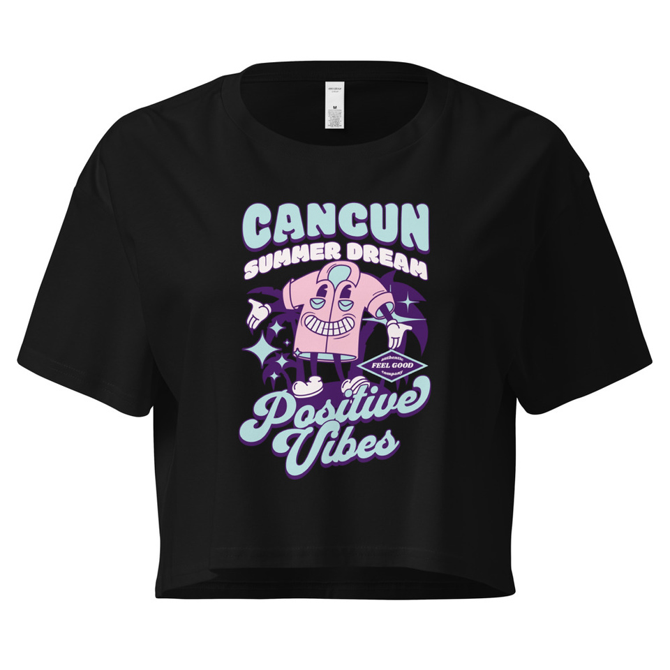 Cancun Positive Vibes Women's Crop Top