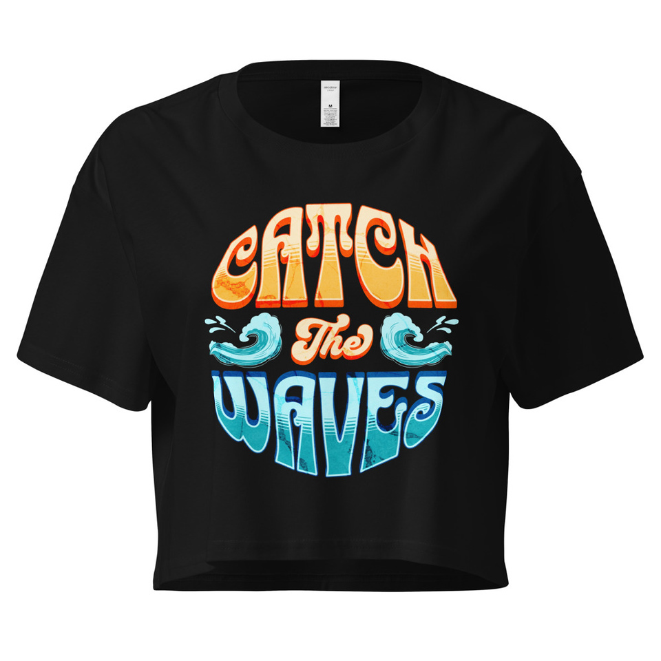 Catch the Waves - Beach Vibe Women's Crop Top