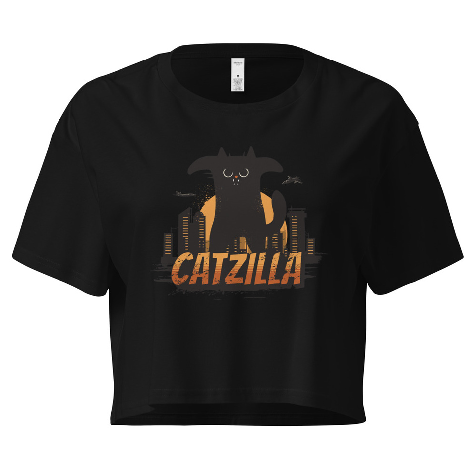 Catzilla - Funny Comic Animal Women's Crop Top