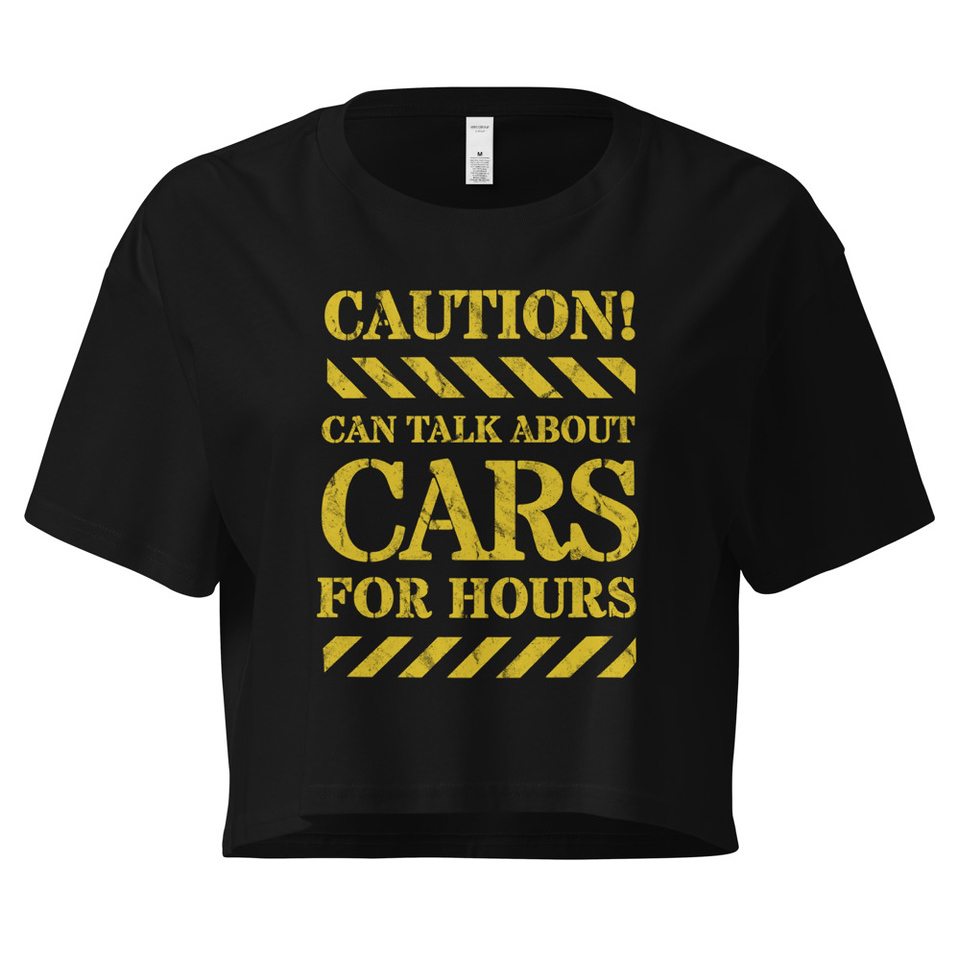 Caution Signs - Yellow Traffic Sign Women's Crop Top