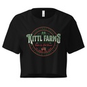 Christmas Tree Farm - Vintage Holiday Badge Women's Crop Top