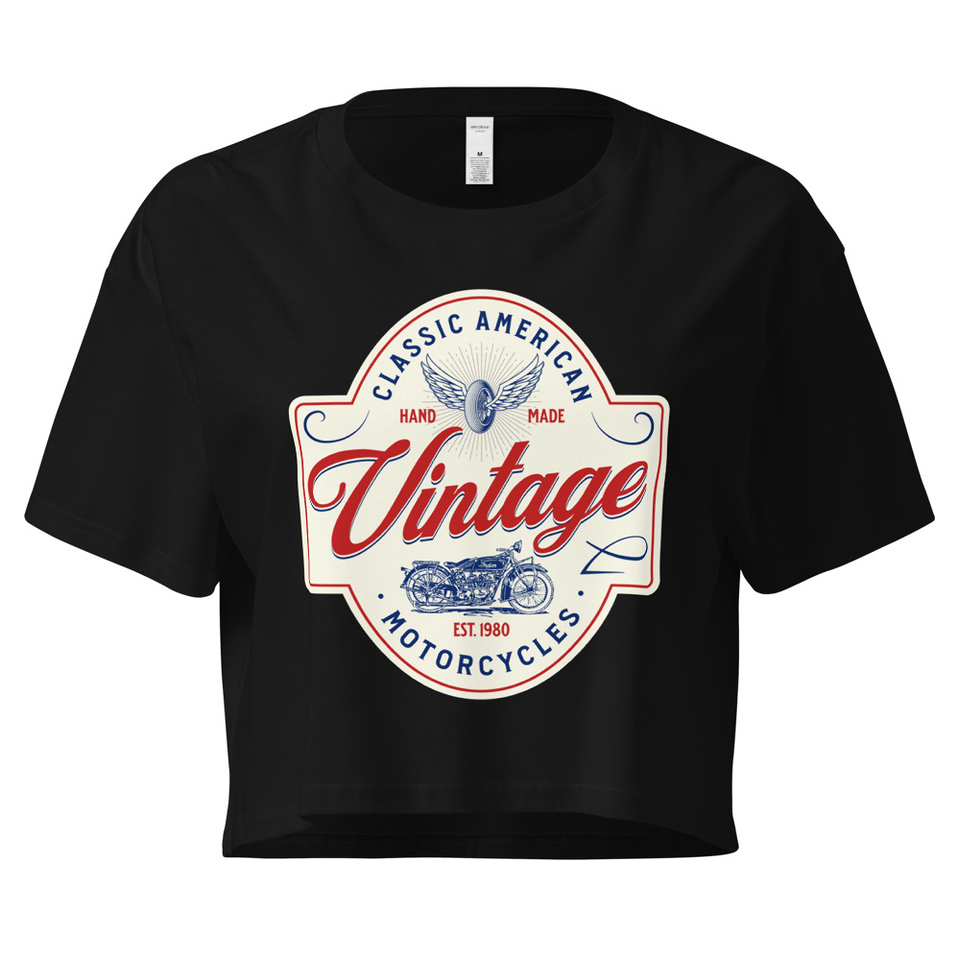 Classic American Motorcyles - Vintage Women's Crop Top