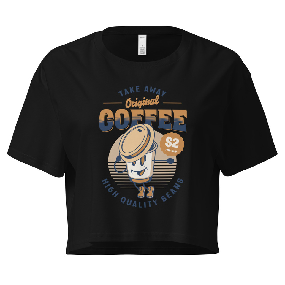 Coffee Cup - Comics Mascot Women's Crop Top