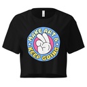 Colorful Fun Retro Style Badge Women's Crop Top