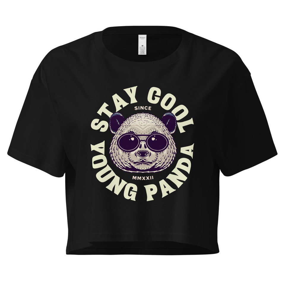 Cool Panda with Sunglasses -  Women's Crop Top