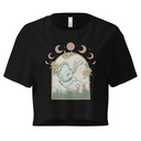 Cottagecore Frog Botanical Women's Crop Top