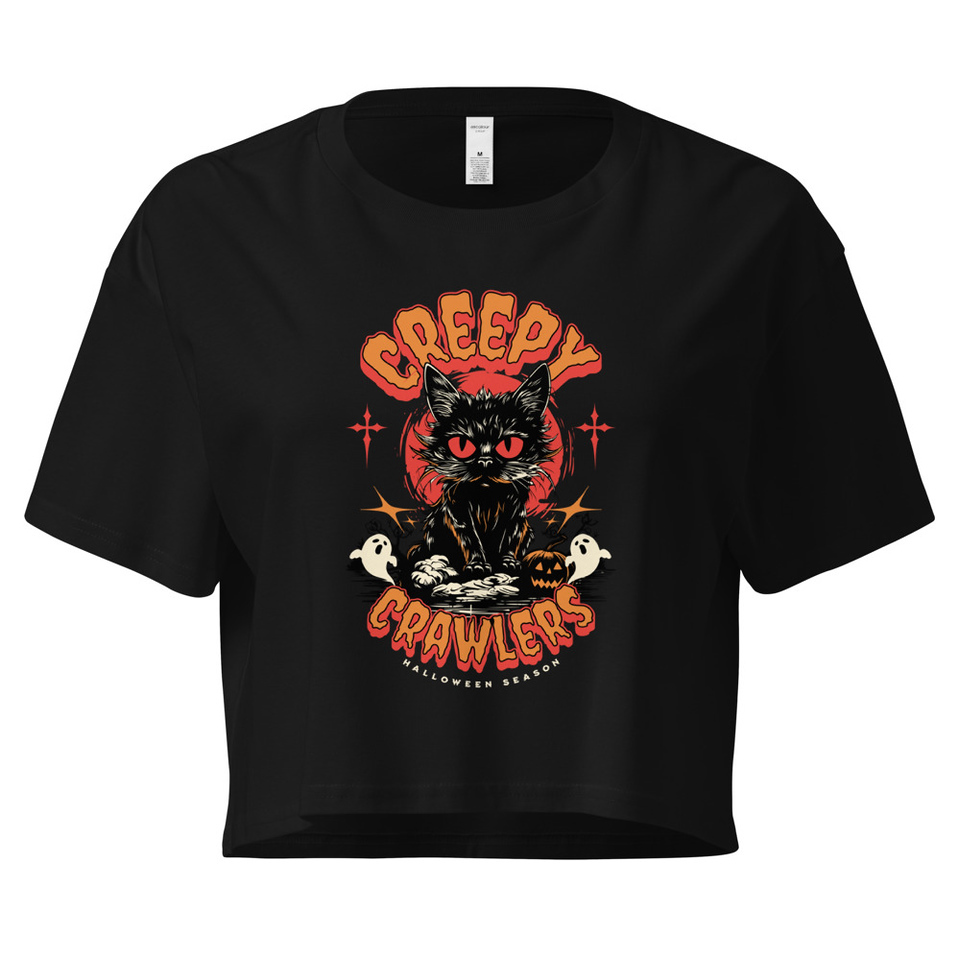 Creepy Crawlers Halloween Women's Crop Top