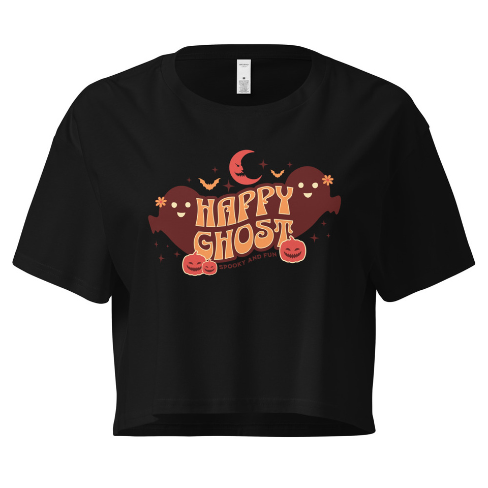 Cute Happy Ghost Women's Crop Top