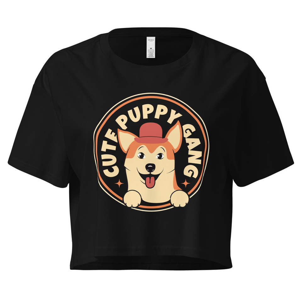 Cute Puppy Gang - Corgi Women's Crop Top