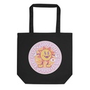 Don't Worry Be Happy - Retro Badge Eco Tote Bag