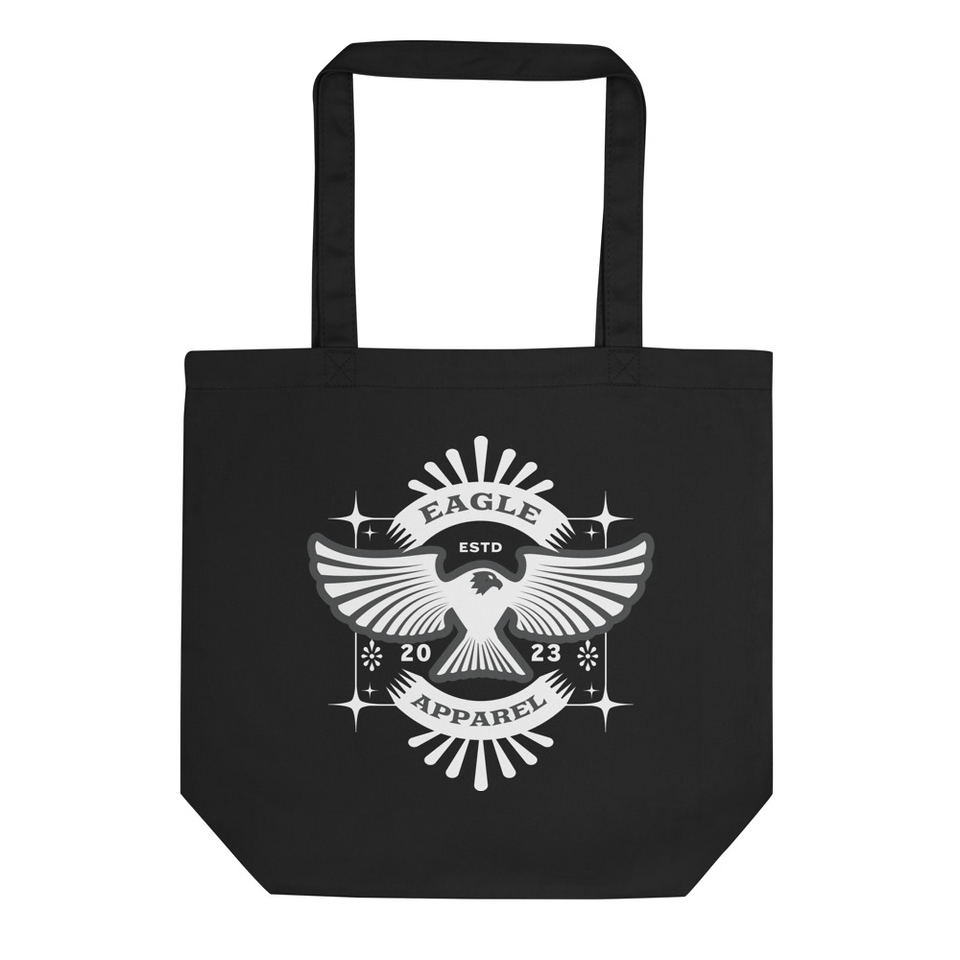 Eagle  Apparel - Black and White Wildlife Eco Tote Bag