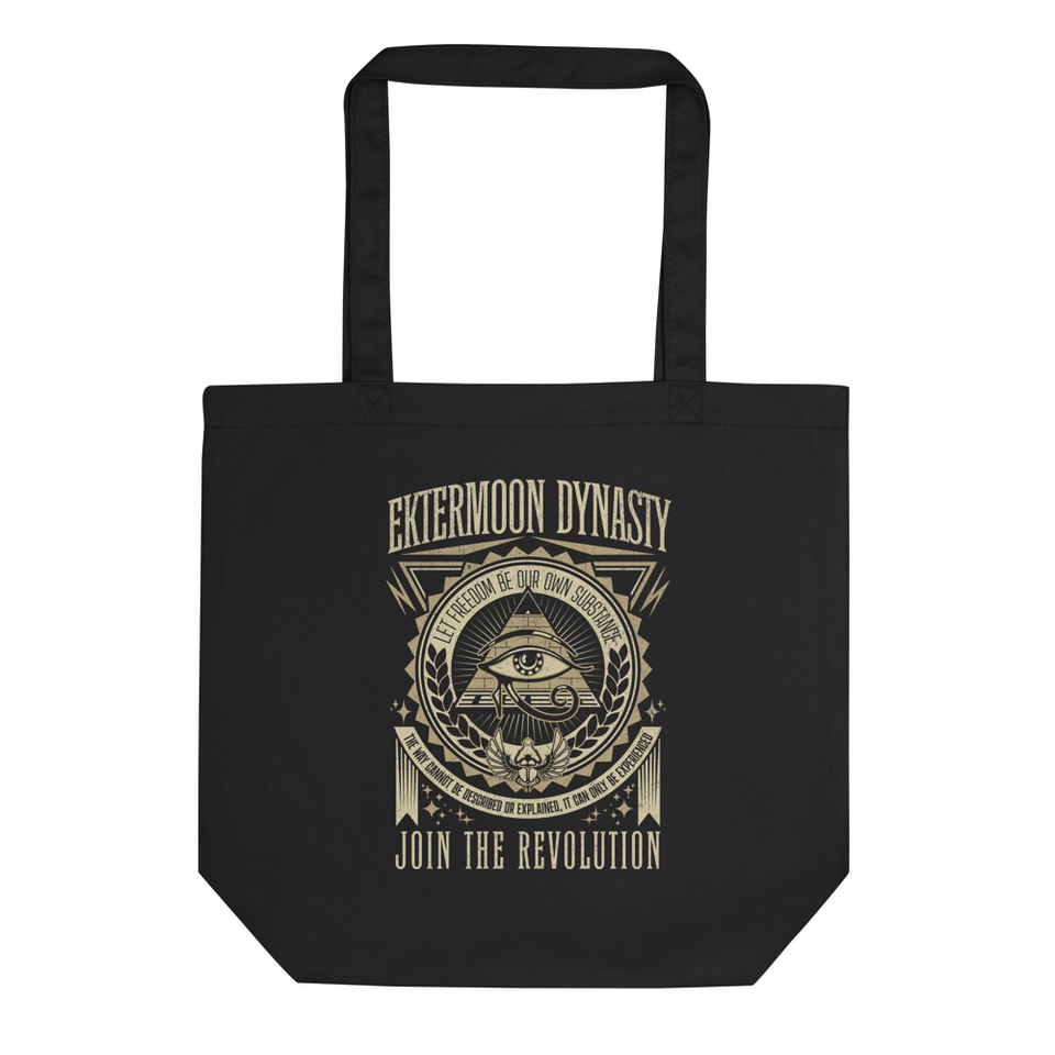 Ektermoon Dynasty Eye - Golden Pyramid Emblem Eco Tote Bag