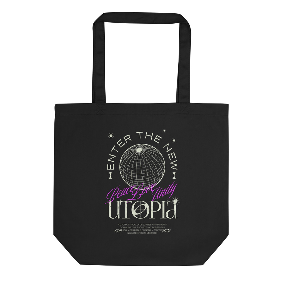 Enter the new Utopia - Y2K Streetwear Eco Tote Bag
