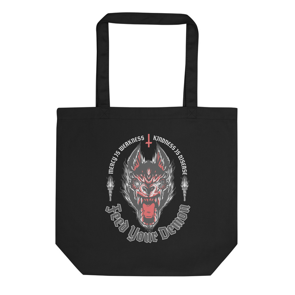 Feed your Demon - Evil Wolf Eco Tote Bag