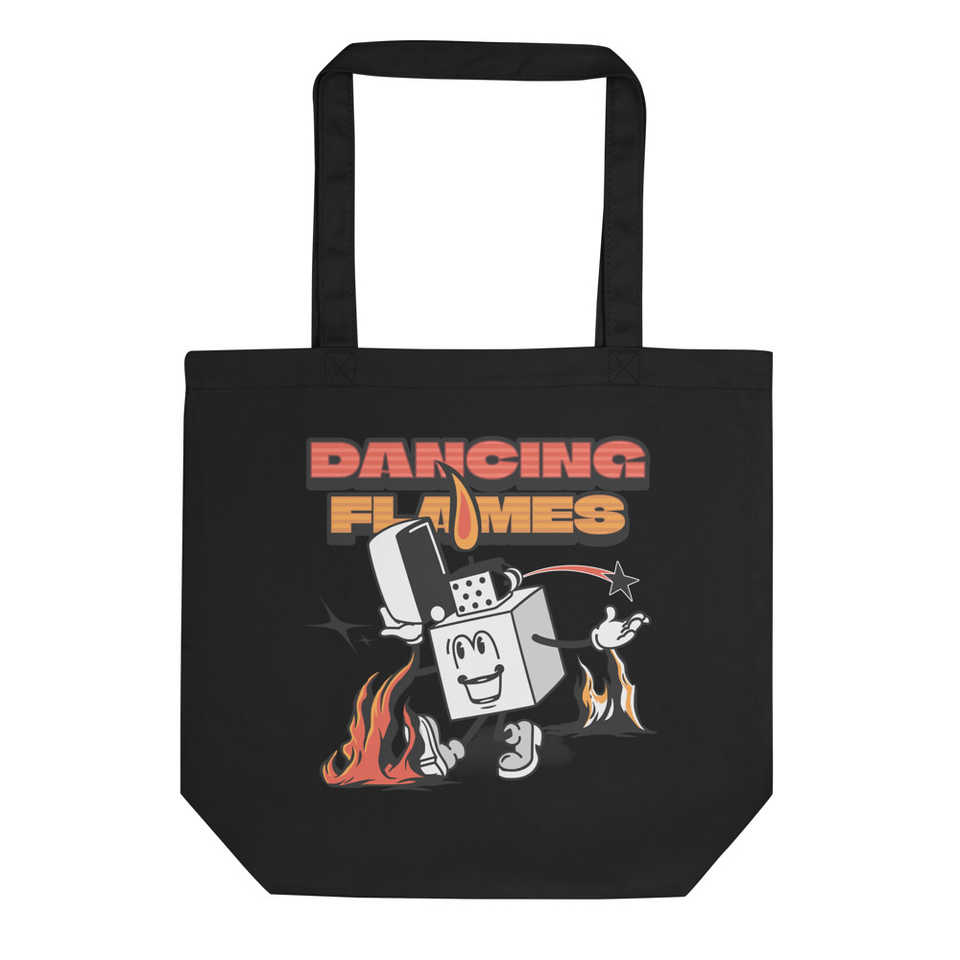Fire Mascot with Dancing Flame Eco Tote Bag