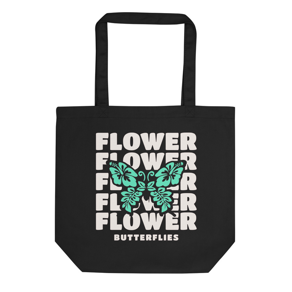 Flower Butterflies - Tropical Nature Eco Tote Bag