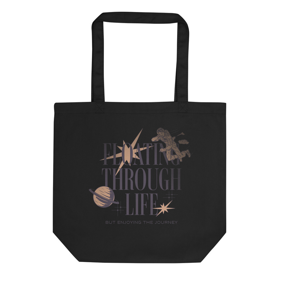 Floating Through Life - Space Planet Eco Tote Bag
